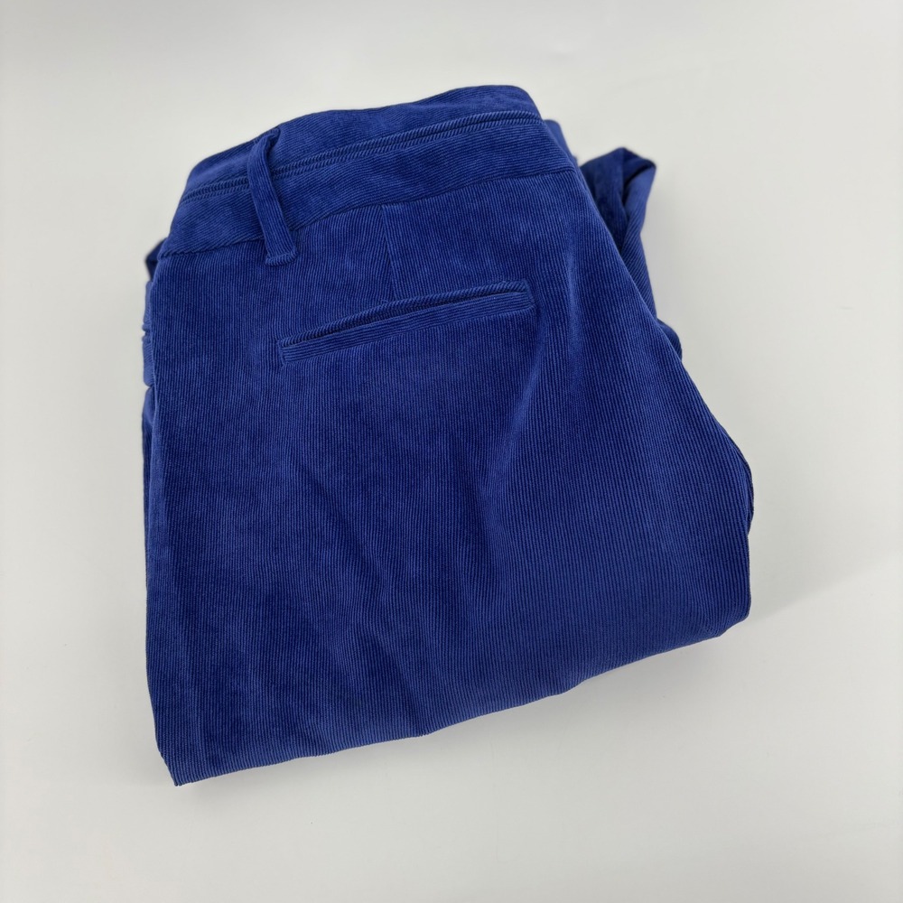 New‎ Directions Womens Cobalt Blue Corduroy Straight Leg Pants Size 6 Stretch